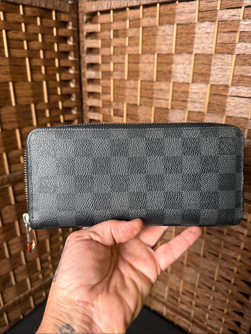Louis Vuitton Black Damier Graphite Zip Wallet